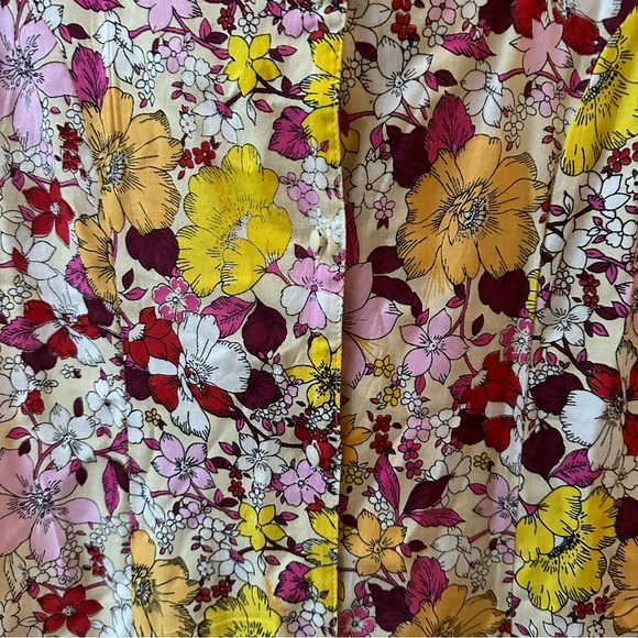 Sacred Hawk ASOS lace up back in floral midi tea dress womens M - Picture 7 of 9